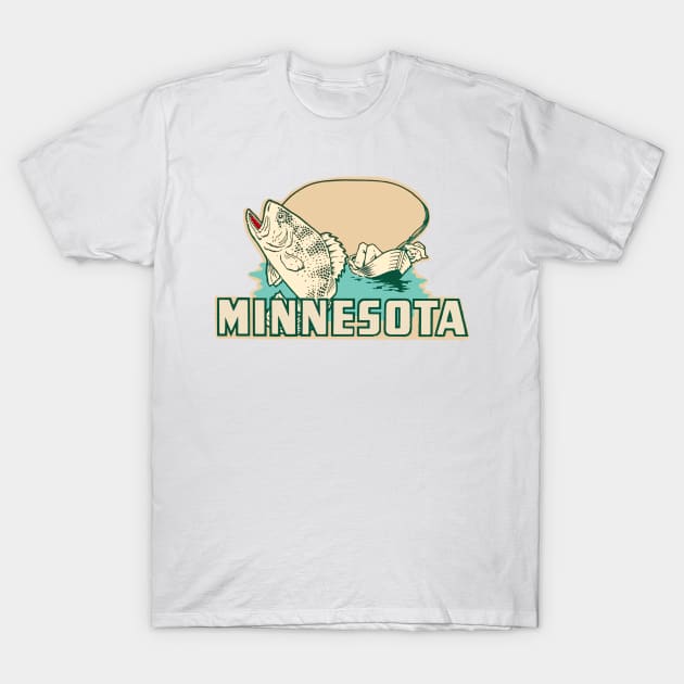 Vintage Style Minnesota Decal T-Shirt by zsonn